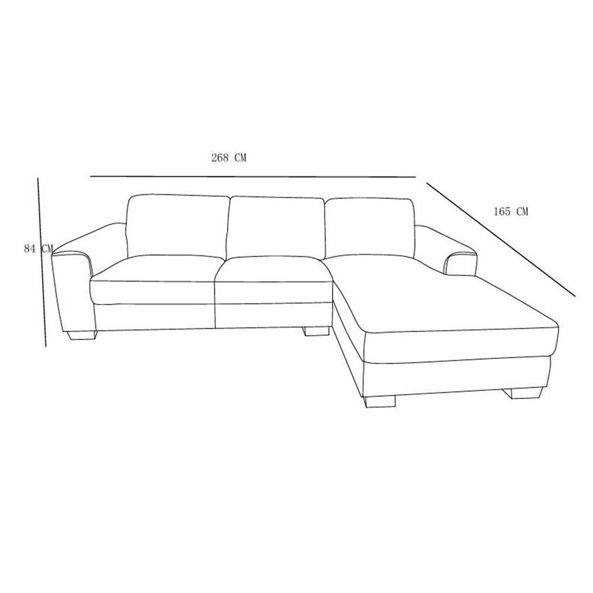 Seccional Derecho Casanova New Bali 3 Cuerpos Grafito