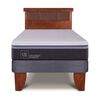 Cama Europea CIC 1,5 Plazas Ortopedic Advance + Respaldo Dublin Caramelo