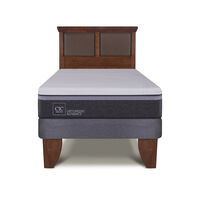 Cama Europea CIC 1,5 Plazas Ortopedic Advance + Respaldo New Torino Caramelo