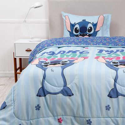 Plumón Infantil Disney 1,5 Plazas Fluffly Stitch