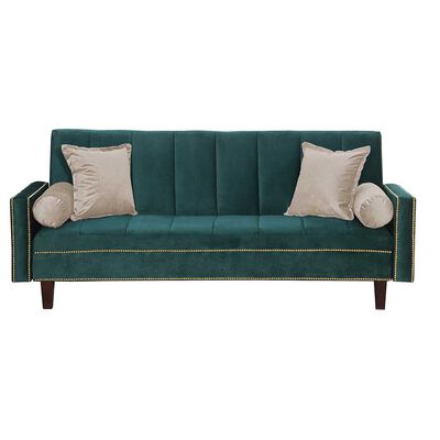 Imagen 1 del producto Futón Black Factory Vanguardia 3 Cuerpos Verde Beige