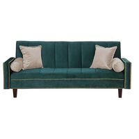 Futón Black Factory Vanguardia 3 Cuerpos Verde Beige