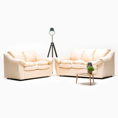 Imagen 2 del producto Juego de Living Cabsur Galicia Sofá 3 Cuerpos + Sofá 2 Cuerpos PU Beige