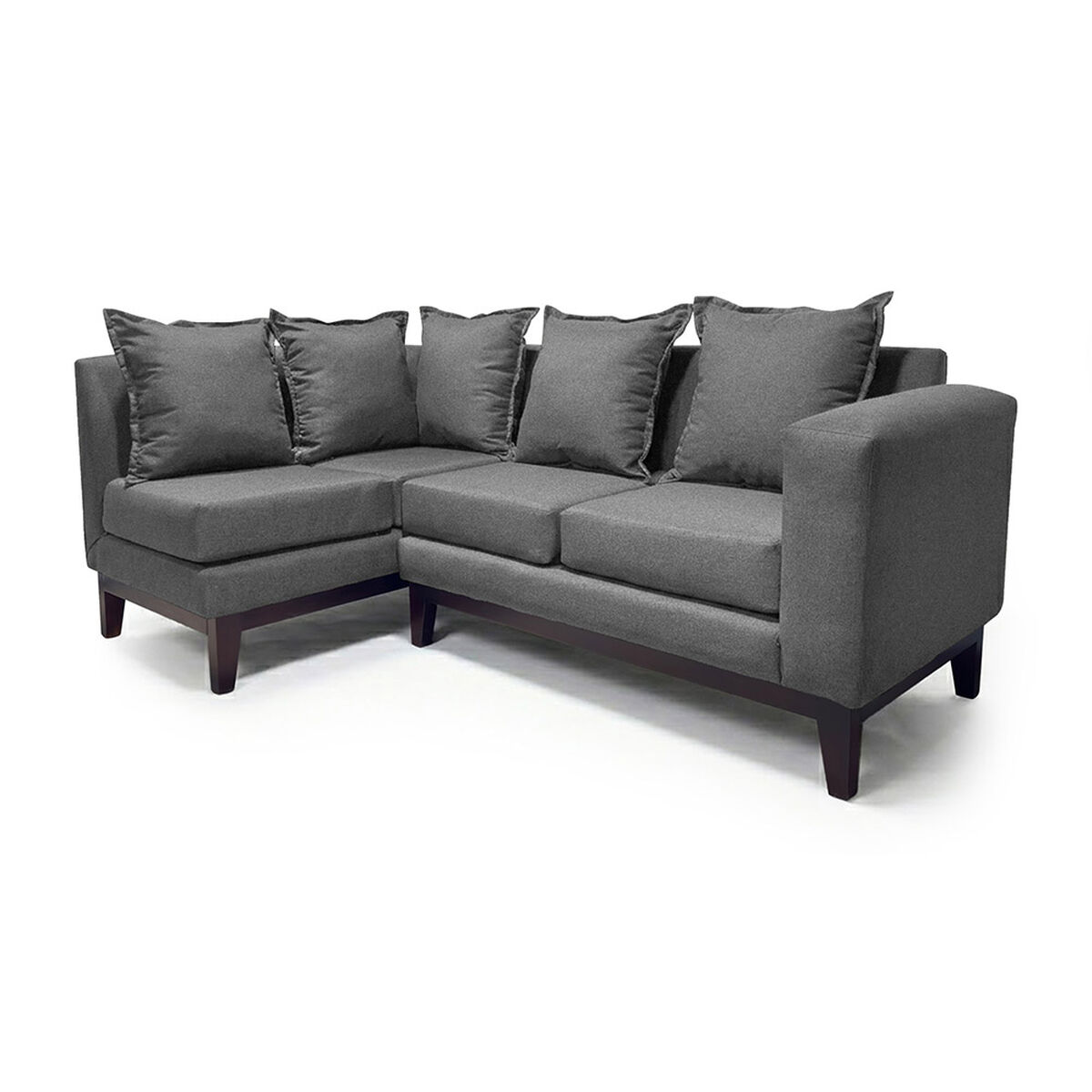 Seccional Izquierdo Living Factory Berlin 4 Cuerpos Gris
