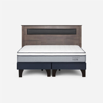 Imagen 1 del producto Combo Cama Europea Rosen 2 Plazas Indie BD + Respaldo Ferrara