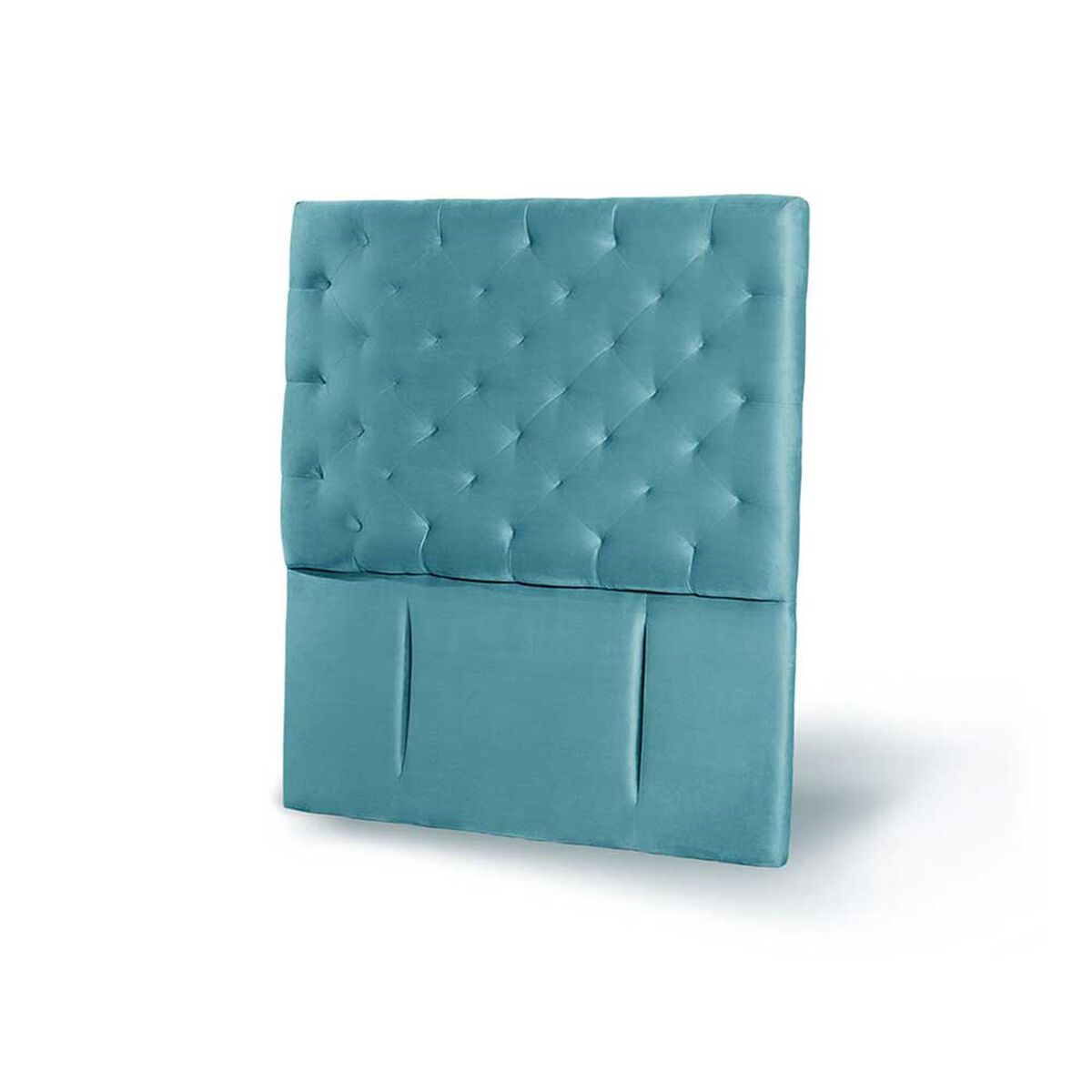 Respaldo Latam Home 1 Plaza Brescia Tela Velvet Turquesa