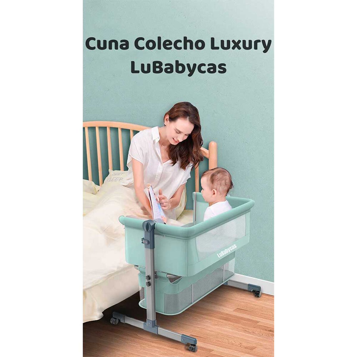 Cuna Colecho Bebé con Mosquitero Café Lubabycas