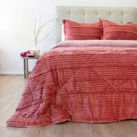 Cubrecama Doral Super King Touch Nebula Sherpa Coral