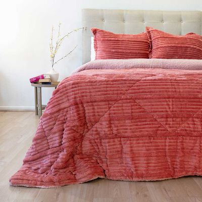 DORAL Cubrecama Doral Super King Touch Nebula Sherpa Coral