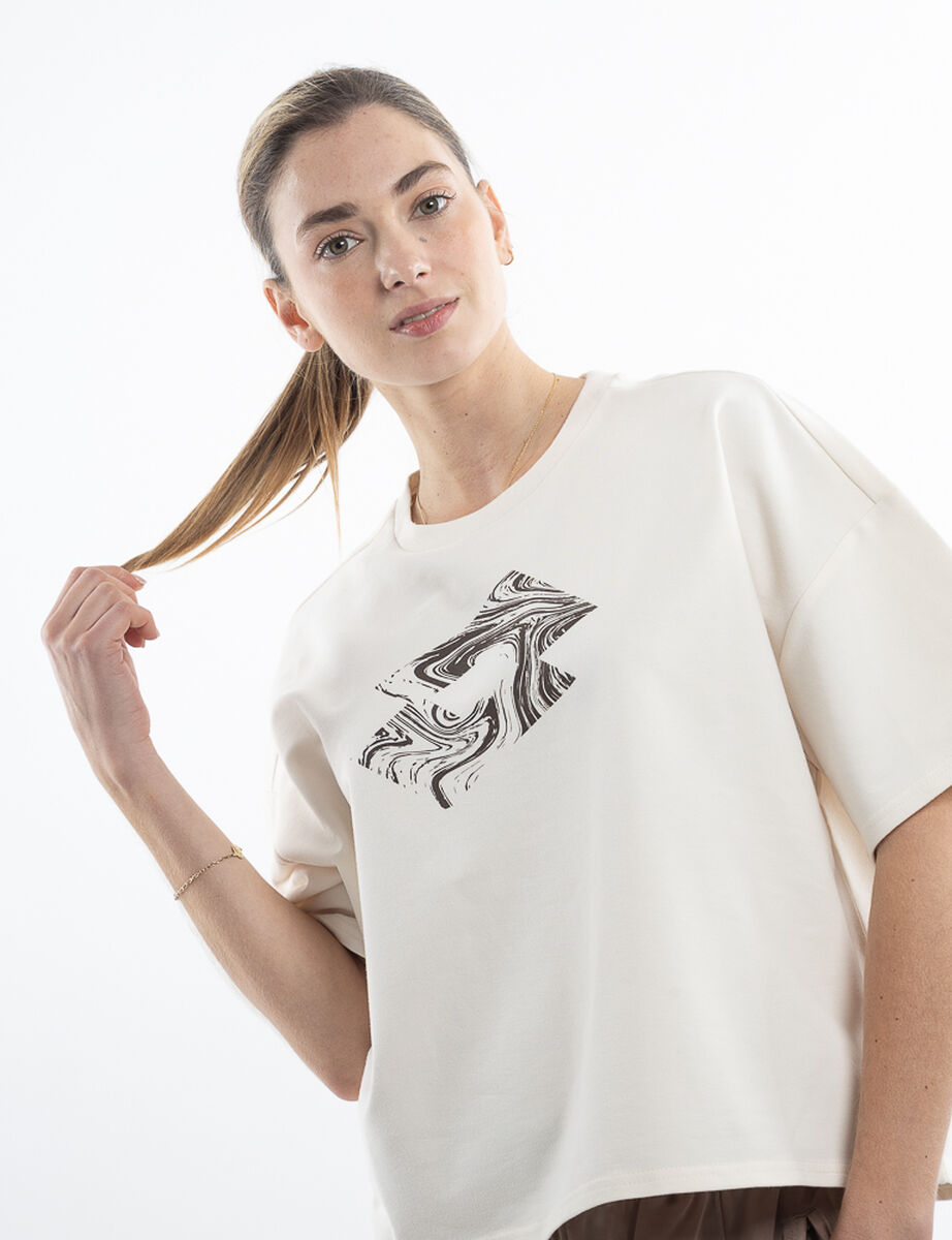 Polera Manga Corta Crop Mujer Lotto Strada