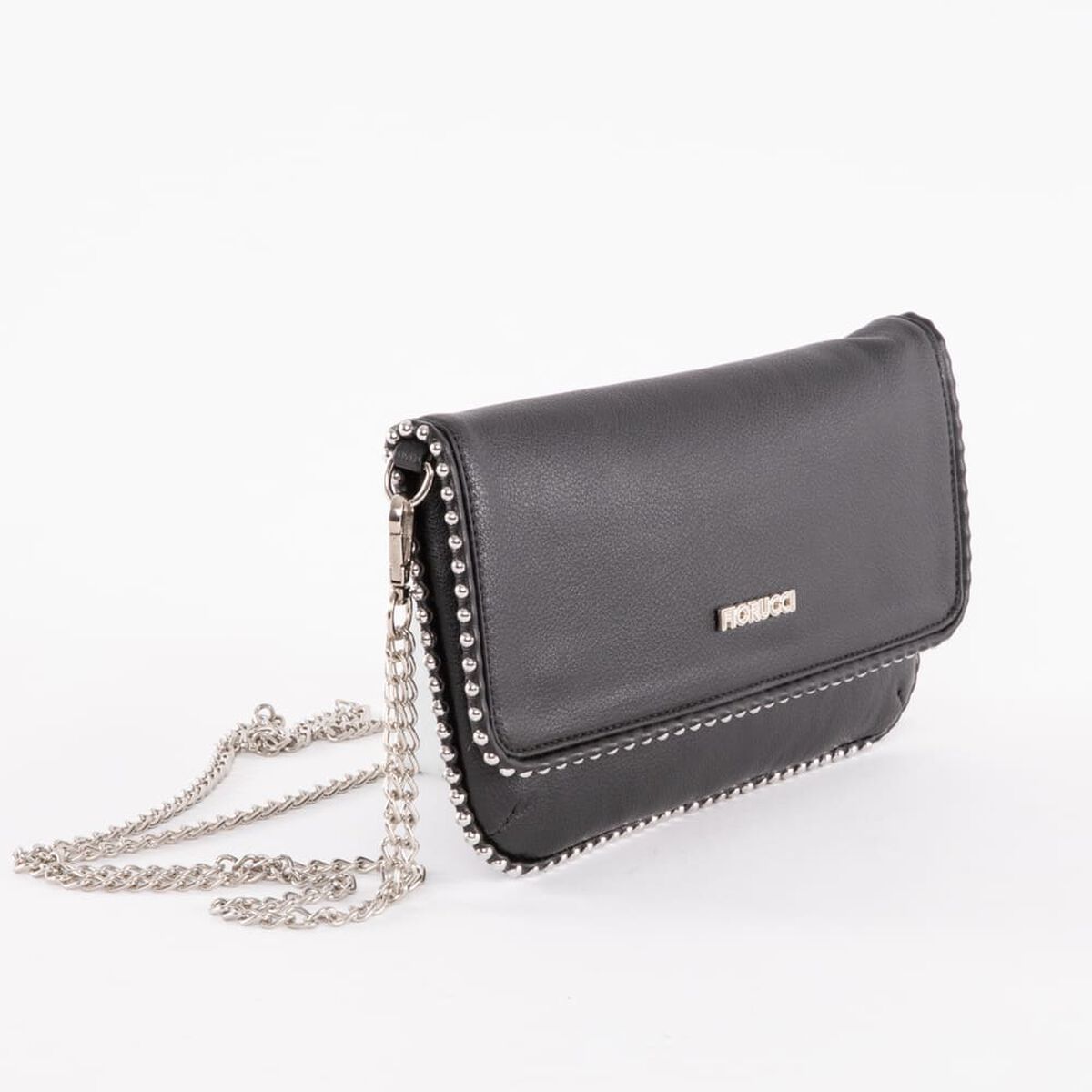 Cartera Cross Bag Negra Eco Cuero Mujer Fiorucci