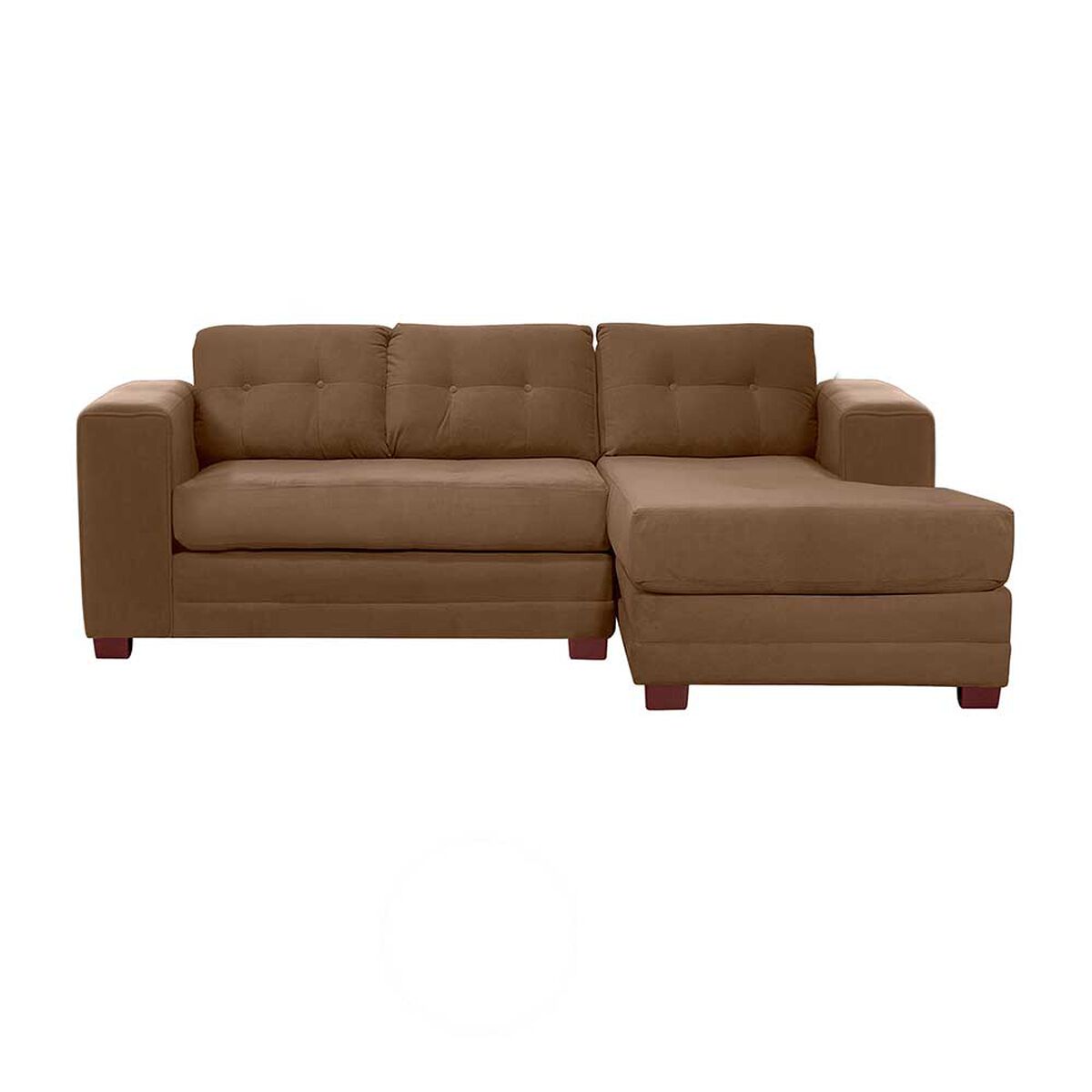 Sof&aacute; Seccional Derecho Living Factory Roma 3 Cuerpos Chocolate