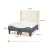 Cama Europea CIC Base Dividida 2 Plazas Alaska + Respaldo Panaro