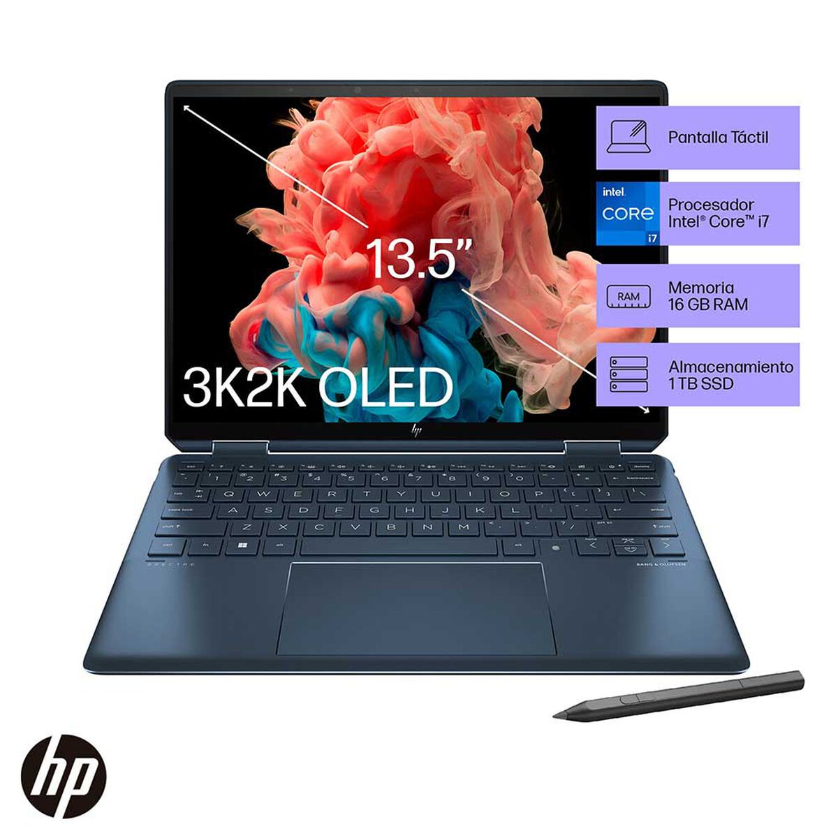 Notebook HP Spectre x360 14-ef2000la Core i7 16GB 1 TB SSD 13,5" + Lápiz
