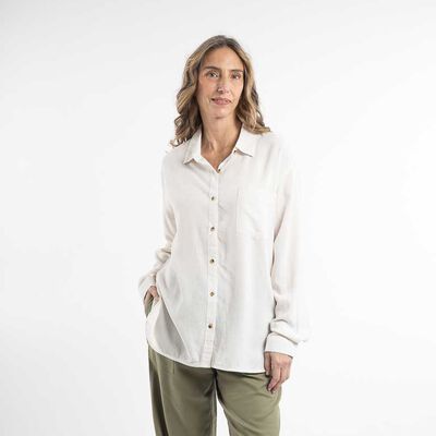 PORTMAN CLUB Blusa Lino Manga Larga Mujer Portman Club