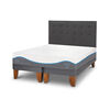 Cama Europea CIC Base Dividida 2 Plazas Alaska + Respaldo