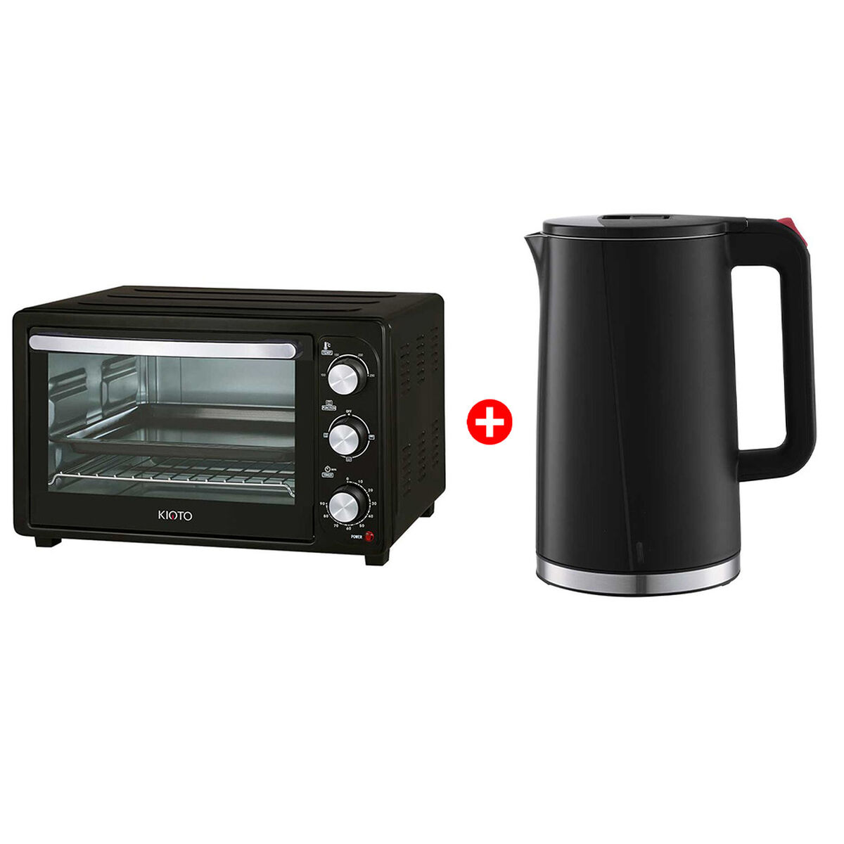 Combo Hervidor Kioto Sapporo 1,7 lts. + Horno Eléctrico Kioto Matsue 26 lts.