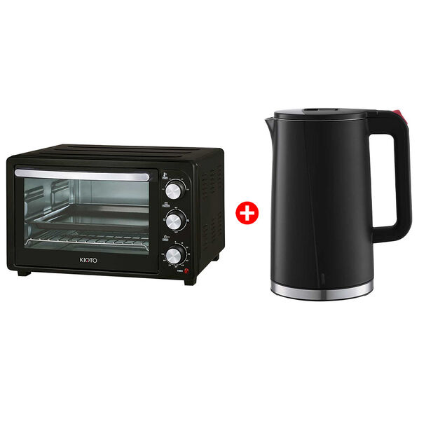 Combo Hervidor Kioto Sapporo 1,7 lts. + Horno Eléctrico Kioto Matsue 26 lts.