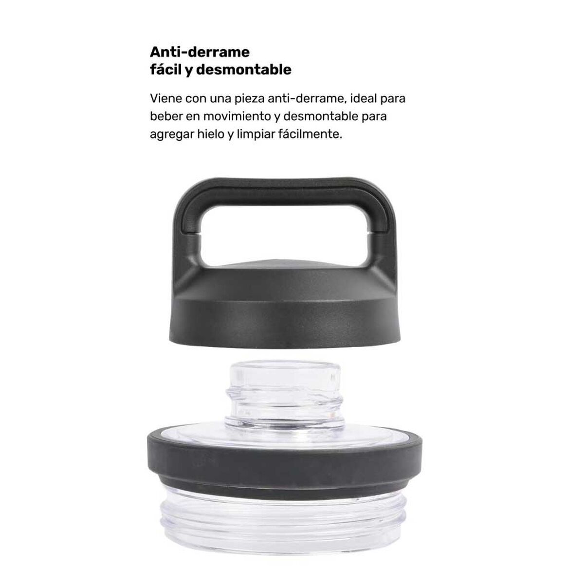 Botella T&eacute;rmica Insulada Lhotse Indo 800 ml Negro