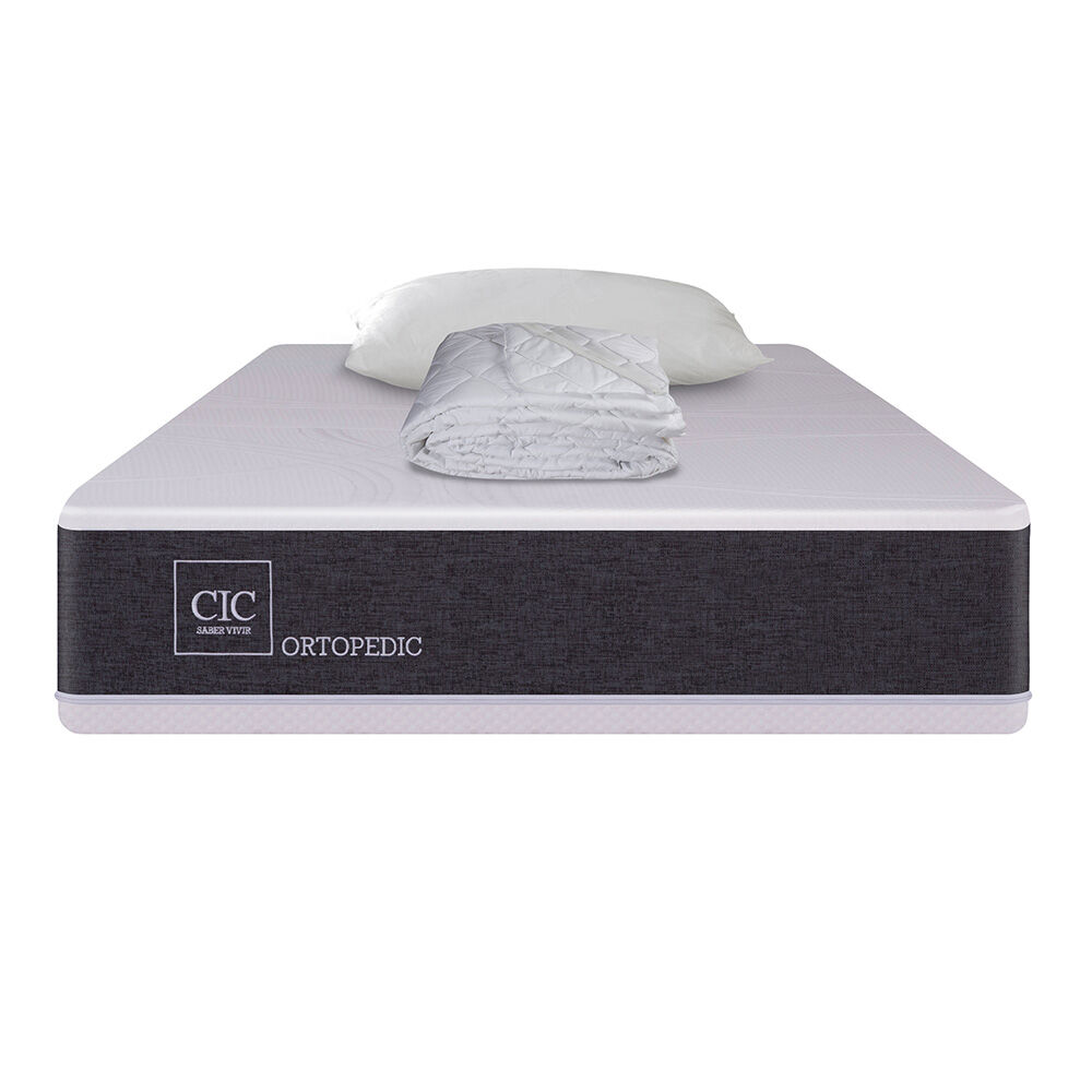 Colchón CIC 1,5 Plazas New Ortopedic + Almohada + Cubrecolchón