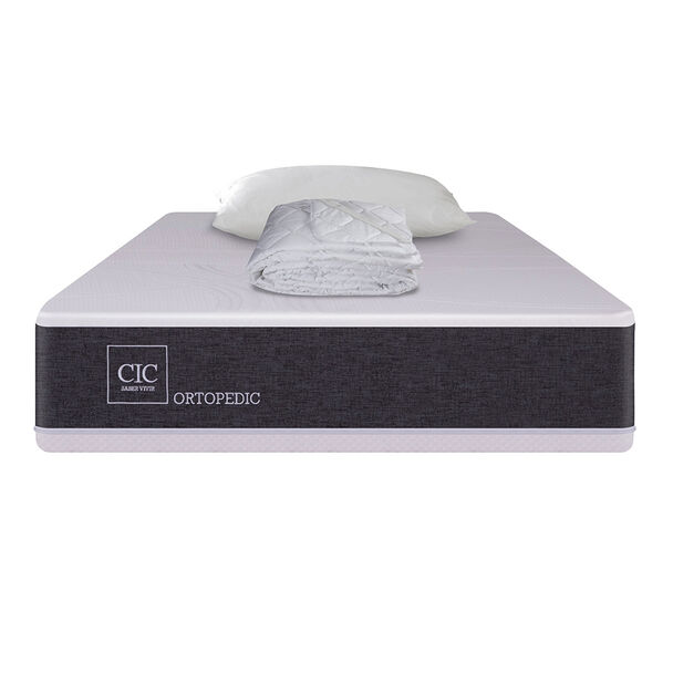 Colchón CIC 1,5 Plazas New Ortopedic + Almohada + Cubrecolchón