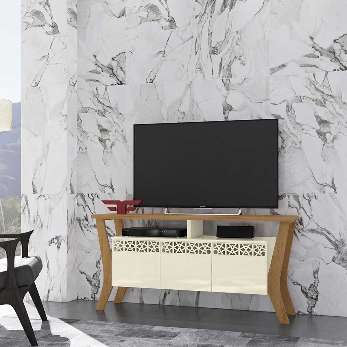 Rack TV Exit Prime Beige Coral Hasta 55"