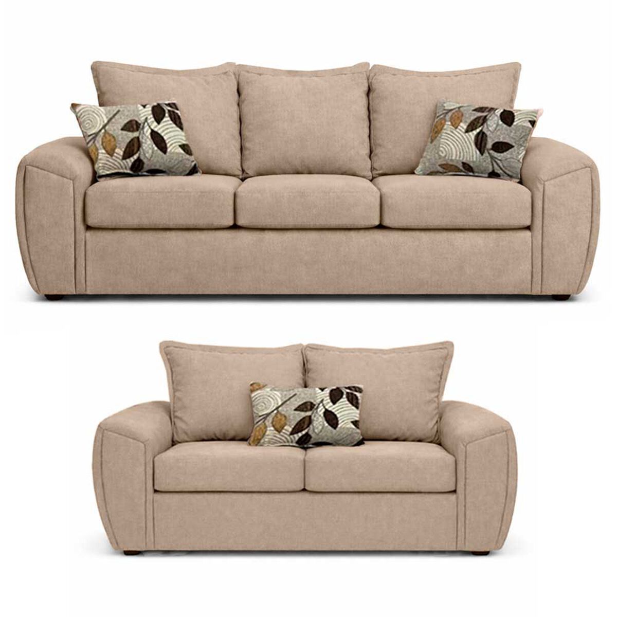 Juego de Living Elegant Detail New Houston 3-2 Cuerpos Beige