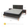 Cama Europea CIC 2 Plazas Hybrid Plus + Respaldo + 2 Veladores