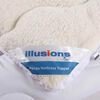 Topper Sherpa Illusions 2 Plazas Microfibra Blanco