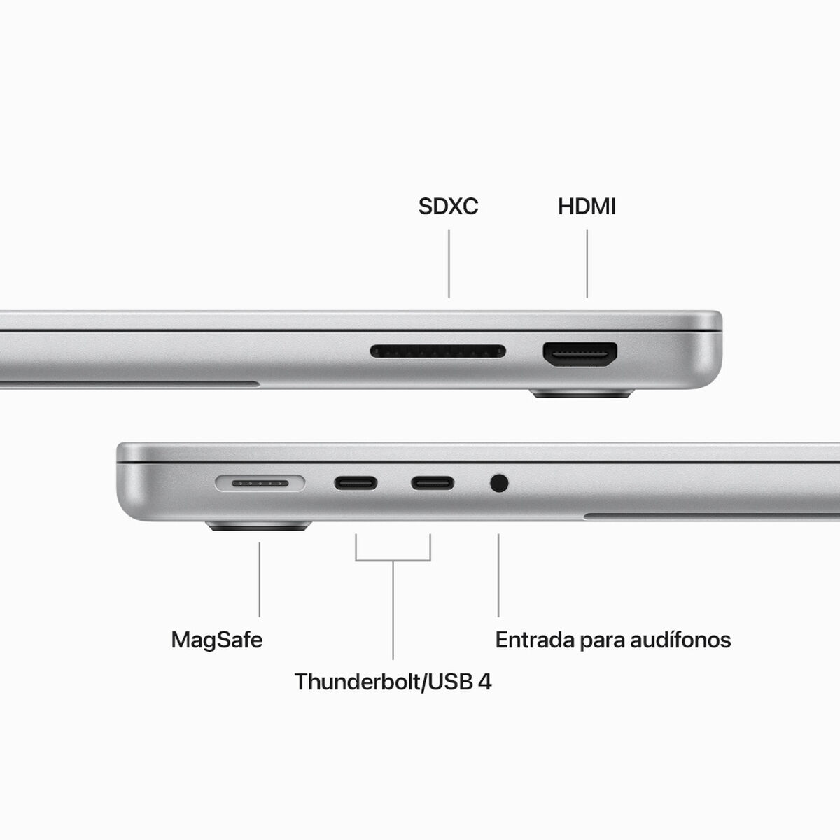 Macbook Pro Apple MXE13CI/A Chip M3 16GB 1TB SSD 14,2" Plata