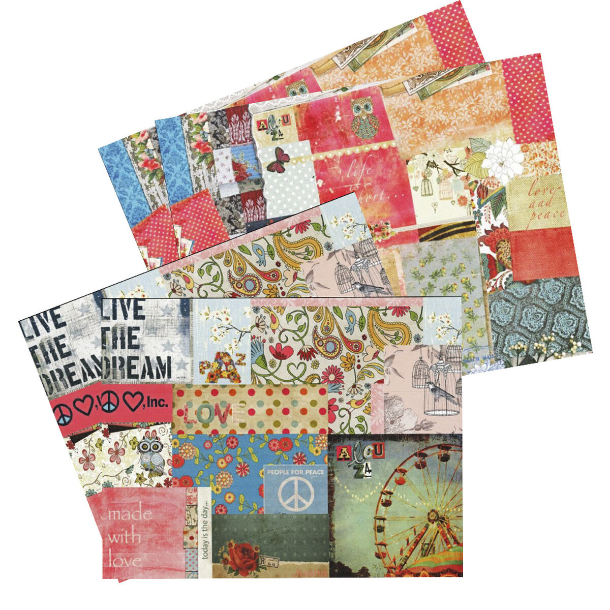 Set 4 Individuales de Mesa Via Deco Clasic Print Estampado 42 x 32 cm