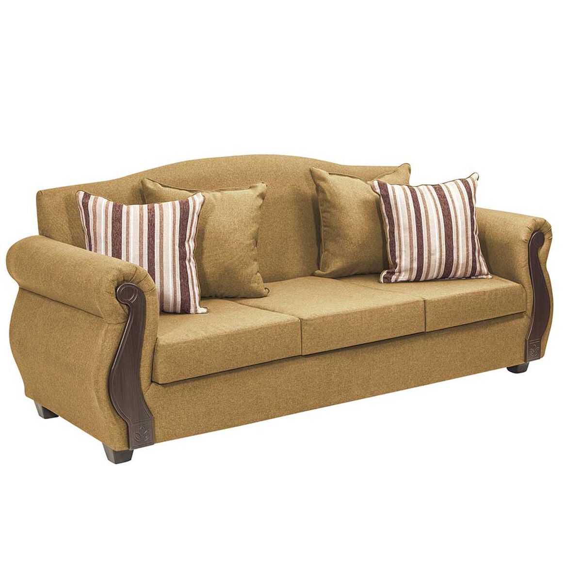Juego de Living Innovamuebles New Bugambilia Sofá 3 Cuerpos + Dos Sillones 1 Cuerpo Oro