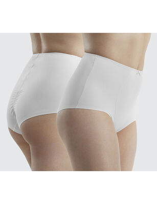 Imagen 1 del producto Pack 2 Calzones Mujer Flores Blanco, Negro