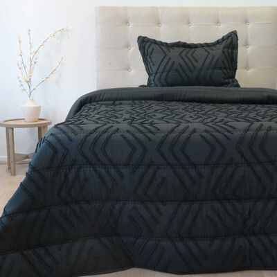 Plumón Doral 1.5 Plazas Touch Nebula Liso Negro