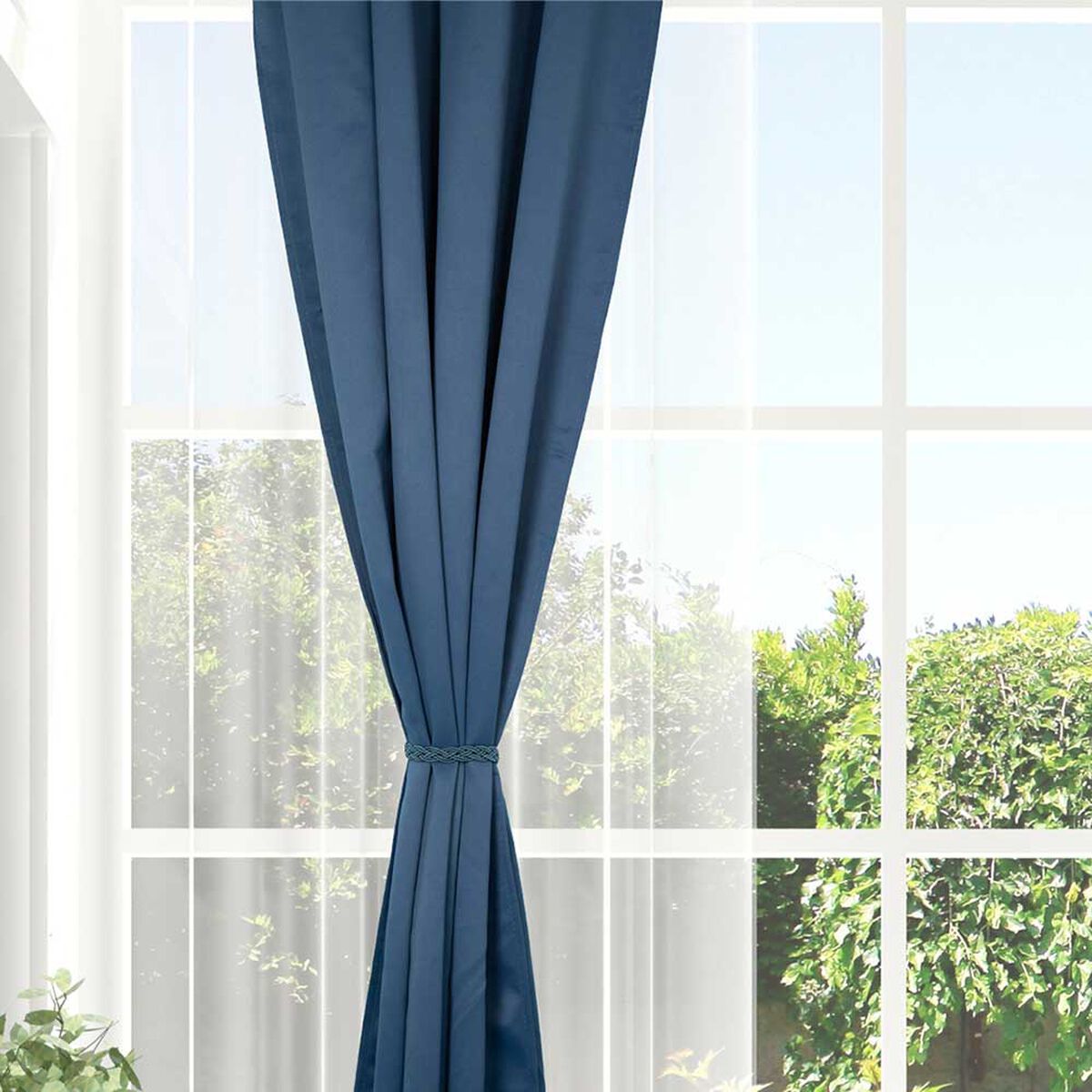 Cortina Blackout Tejido Doral Victoria 220 x 140 cm 8 Piezas Azul