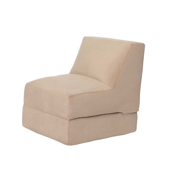 Sofá Cama Latam Home Velvet Bari 1 Cuerpo Beige