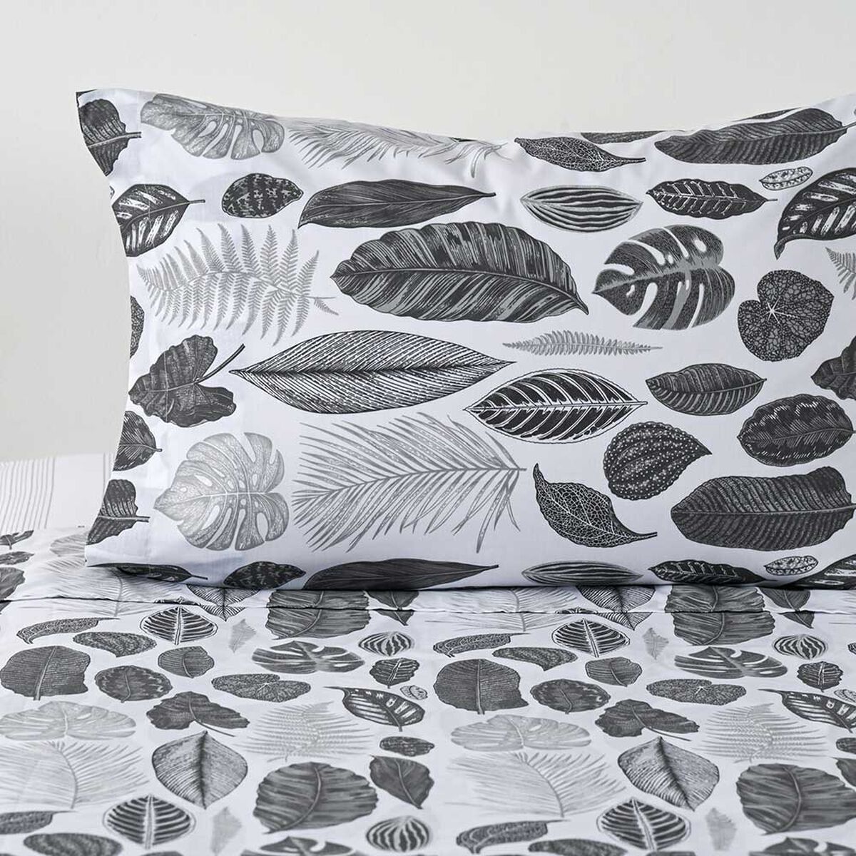 Juego de Sábanas Estampado Elements & Co 200 Hilos 1,5 Plazas BlackNature