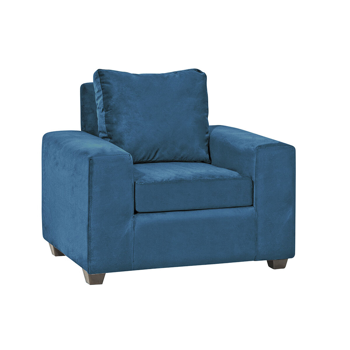 Juego de Living Innovamuebles Kahlo Sofá 3 Cuerpos + Dos Sillones 1 Cuerpo Petróleo