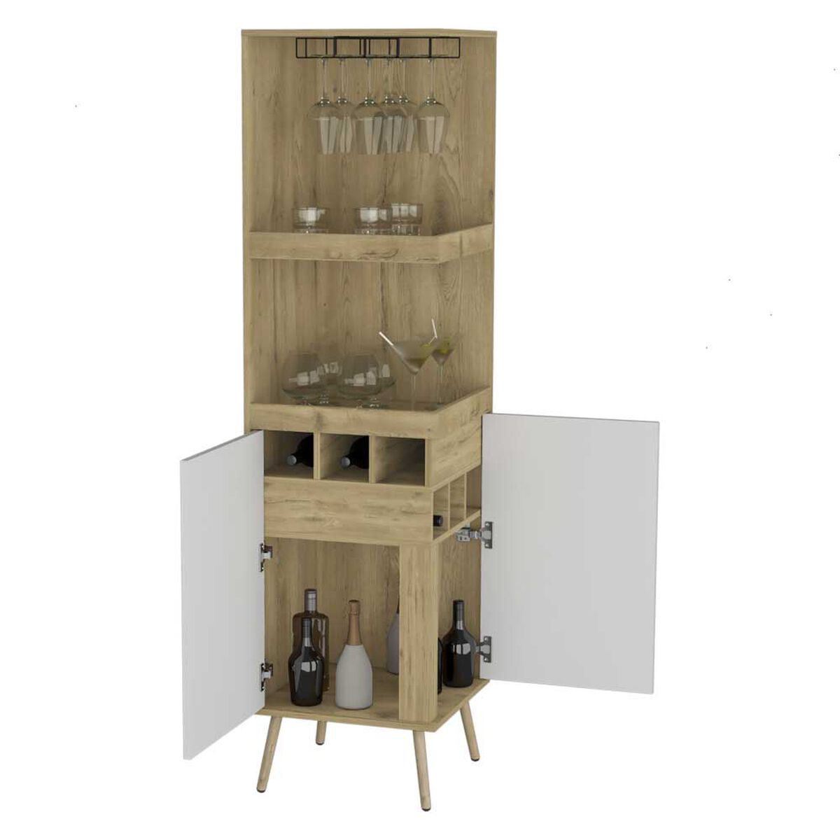 Bar Esquinero TuHome Huna 2 Puertas Blanco