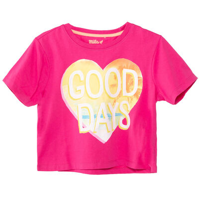 Polera Estampada Manga Corta de Algodón Niña Mila