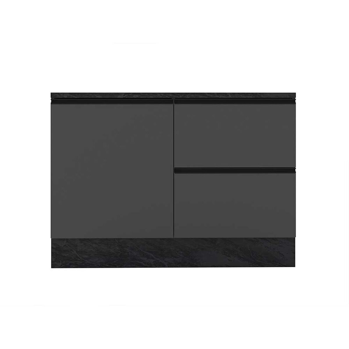 Mueble Base de Cocina Home Mobili Etni 120 2 Cajones Grafito
