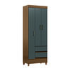 Clóset Casanova Fit 3 Puertas 2 Cajones Café y Gris