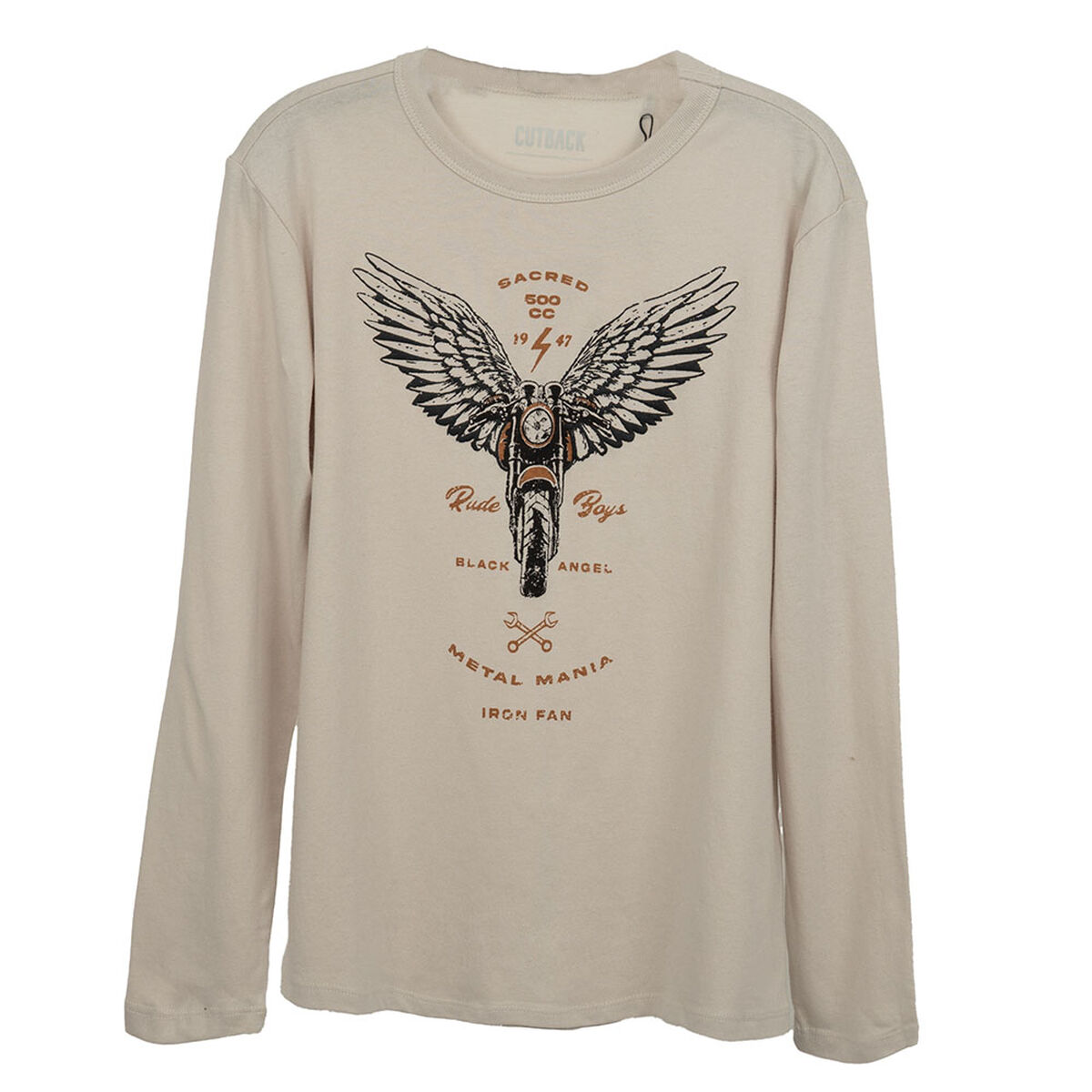 Polera Manga Larga de Algod&oacute;n Ni&ntilde;o Cutback