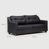 Juego de Living Almore Noruega Sof&aacute; 3 Cuerpos + Dos Sillones 1 Cuerpo Negro