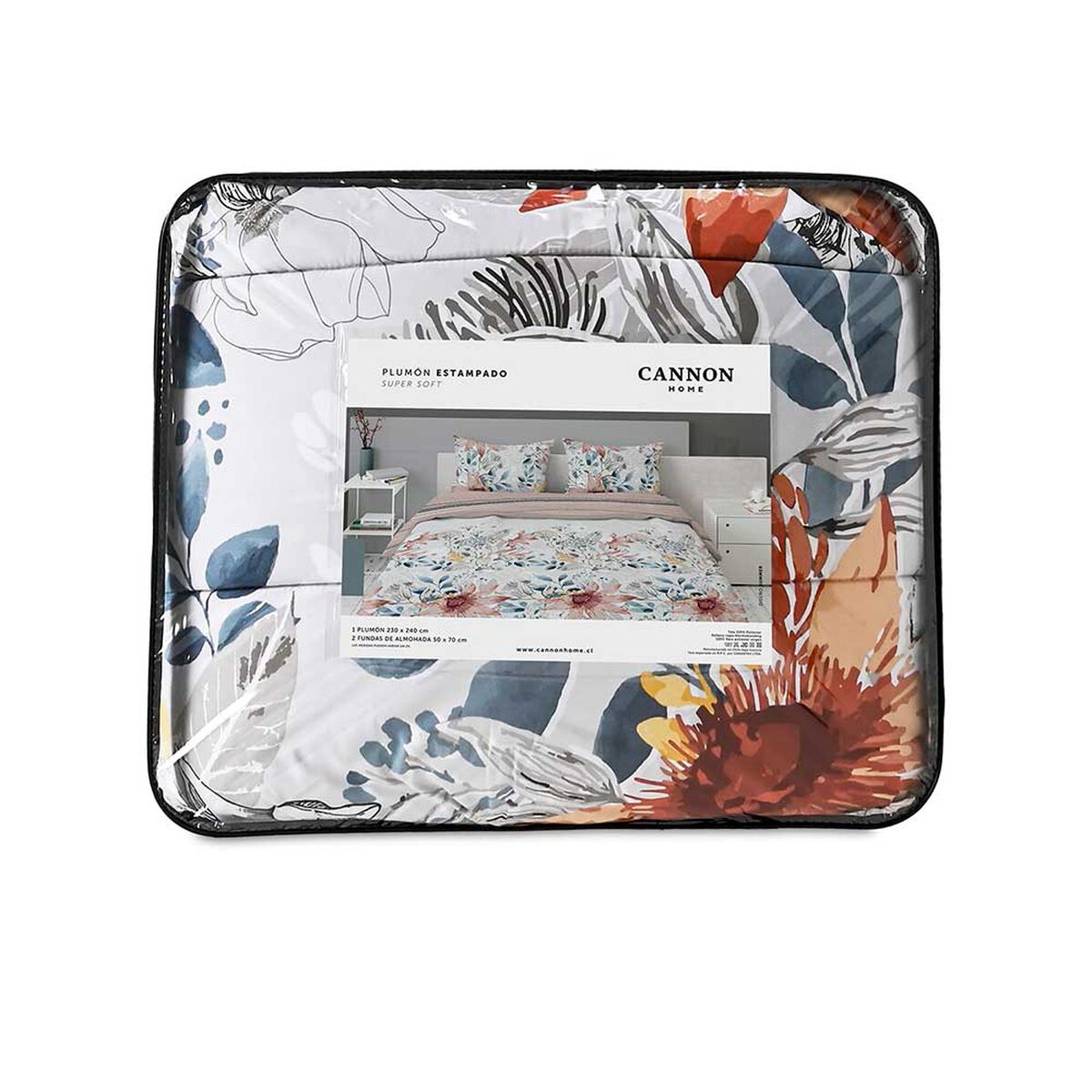 Plumón Estampado Cannon 1,5 Plazas Summer