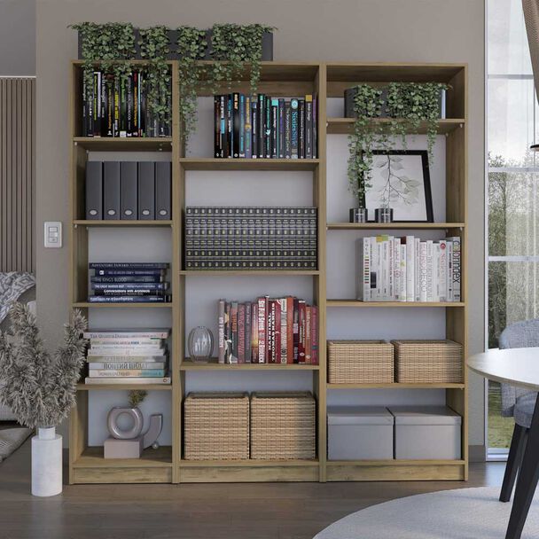 2 Estantes + Estante 4 Repisas TuHome Home Macadamia