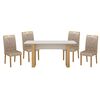 Juego de Comedor Vekkahome Julia Lara 4 Sillas Café