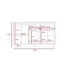 Mueble de Cocina Inferior TuHome Hasselt 2 Puertas 2 Cajones Gris Rovere