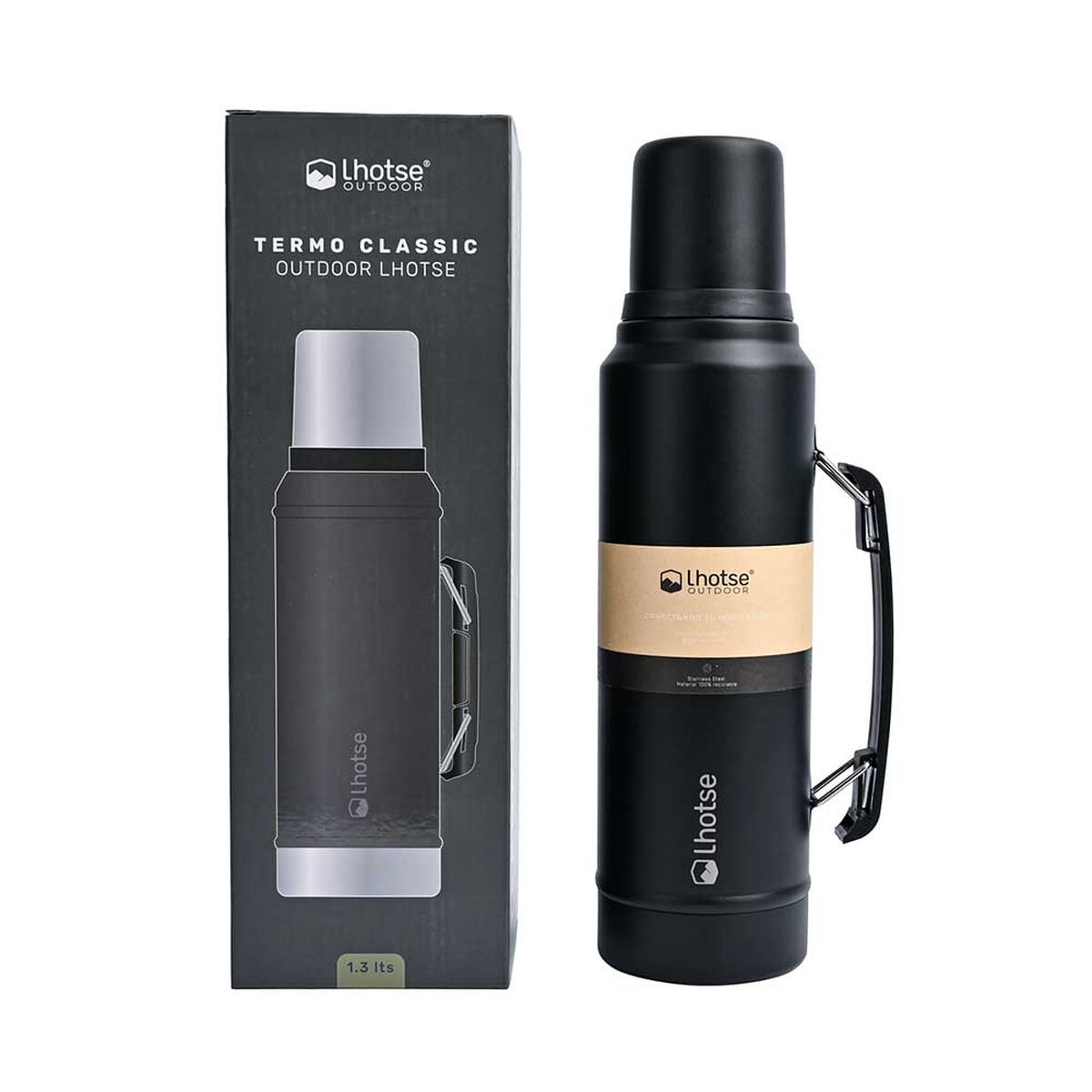 Termo Lhotse Classic 1,3 lts. Negro