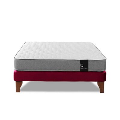 Imagen 2 del producto Cama Europea Latam Home Full Zen Best Tela Velvet Burdeo